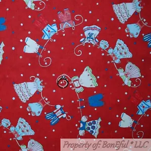 BonEful FABRIC Cotton Quilt Red White Blue American Girl Baby Outfit SALE SCRAP - Picture 1 of 12