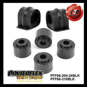 Powerflex Black FrARB 24mm+ DropLnk Bushes For 9-3 98-02 PFF66-204-24BLK/310BLK - Picture 1 of 9