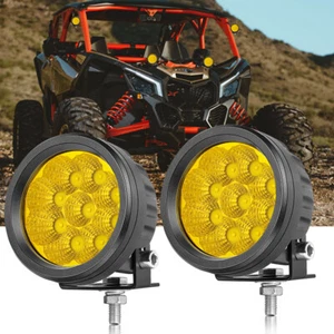 2X 3.5" 120W Amber LED Round FOG Spot Work Light Driving Offroad Motorcycle Lamp - Picture 1 of 13