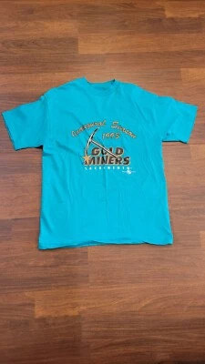 Camiseta de fútbol vintage 1993 Sacramento Gold Miners talla L puntada única Foto 1 de 4