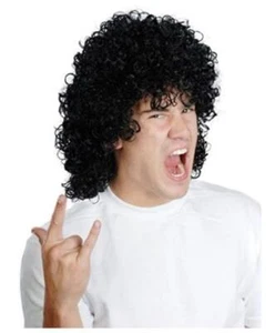 Michael Wig - Wet Look - Pirate - Rocker - Black - Costume Accessory - Adult - Picture 1 of 2