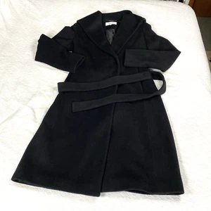 Calvin Klein woman's Wool Blend Coat Black Size 2 -Rn #54163 - Picture 1 of 10
