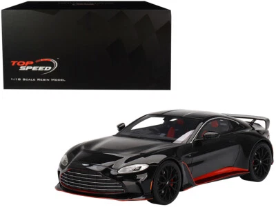 COCHE MODELO ASTON MARTIN V12 VANTAGE RHD NEGRO AZABACHE 1/18 POR VELOCIDAD MÁXIMA TS0452 Foto 1 de 4