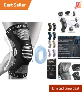 Professional Knee Brace Small Compression Sleeve with Patella Pad for Pain Re... - Picture 1 of 11
