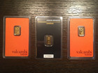 3 x 1 Gram lot .9999 Valcambi + Argor-Heraeus Suisse Gold Bars (3 grams total)