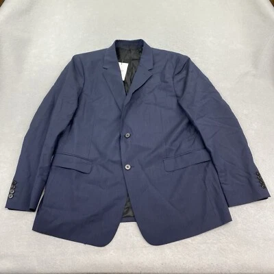 Chaqueta Theory Para Hombre 44R Azul Rayas 2 Botones Cámaras Lana Pecho Único Foto 1 de 4