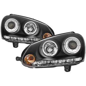 Faros proyectores LED halo Spyder Auto 5012098 para 06-09 GTI Jetta Rabbit - Imagen 1 de 6