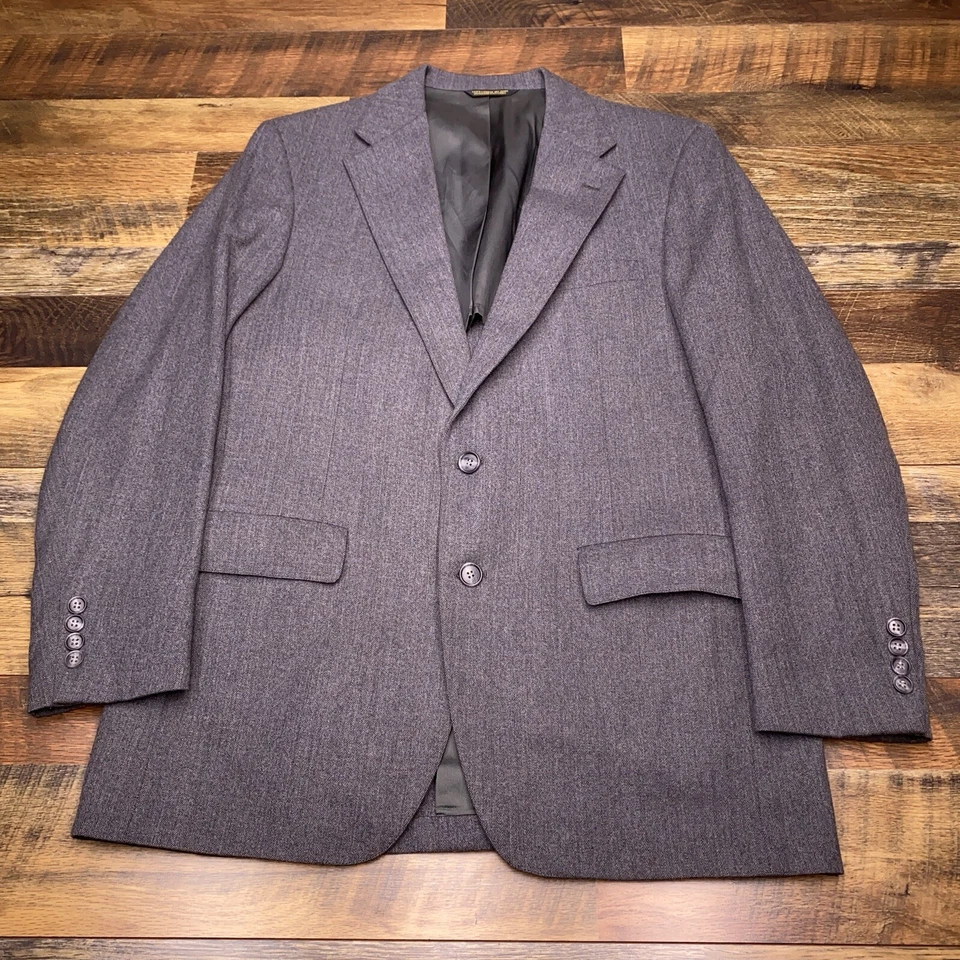 Traje vintage Palm Beach 42 pantalones 35x29 lana espiga John Weitz Foto 1 de 4