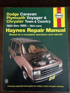 BUCH HAYNES 1984-95 DODGE WOHNWAGEN PLYMOUTH VOYAGER CHRYSLER T&C HANDBUCH SEHR GUTER ZUSTAND - Bild 1 von 1