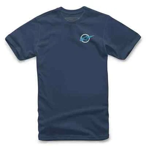 Alpinestars Track Right T-Shirt Mens Cotton Tee Navy - Picture 1 of 1