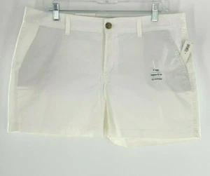 Pantalones cortos de mujer Old Navy 16 bolsillos elásticos con ranura blanca frontal plana entrepierna de 5 - Imagen 1 de 5