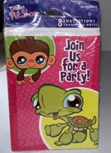 NEW Littlest Petshop Pet Shop Birthday Invitations Thank You Cards Party NIP - Picture 1 of 2