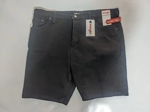 Clearance Size 40 Wrangler Denim Jean Shorts Regular Fit Cotton Blend 10"I Black - Picture 1 of 10