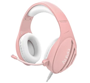 Over Ear Headphones Stereo Surroundding Headset Wired Earpho With Mic - Picture 1 of 8