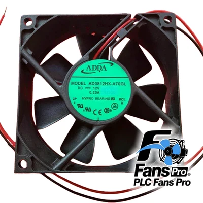 1PCS Brand New ADDA AD0812HX-A70GL 8025 12V 0.25A 8cm 2-pin cooling fan - Image 1 of 3