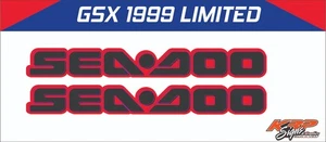 SEADOO GSX 1999 LIMITED Graphics / Decal / Sticker Kit CUSTOM HULL DECALS - Picture 1 of 2