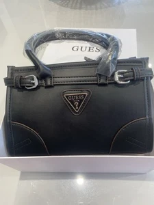 GUESS Dazzle Mini Black Faux Leather Clutch/Shoulder Bag - Picture 1 of 5