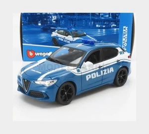 BURAGO 18-01458-POL ALFA ROMEO - STELVIO POLIZIA 2017 - LIGHT BLUE - 1/24 - Foto 1 di 2