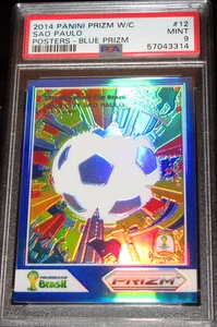 2014 Prizm World Cup Host City Sao Paulo BLUE # /199 PSA 9 Mint Brazil Posters - Picture 1 of 3