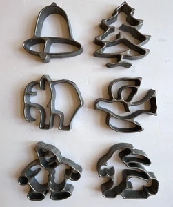 Moldes de hierro timbal roseta vintage para hacer galletas vacaciones de Navidad conejito pájaro - Imagen 1 de 5