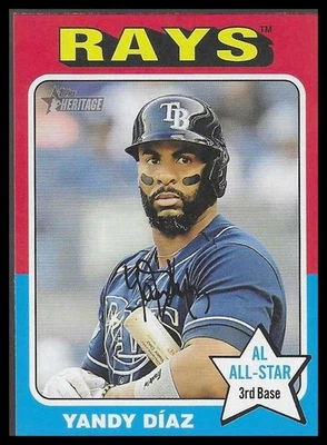 2024 Topps Heritage Mini #230 Yandy Díaz - Image 1 of 2