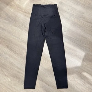 Offline by Aerie Women's Real Me 7/8 Hi-Rise Leggings Black Ruched Sides Size S - Picture 1 of 5