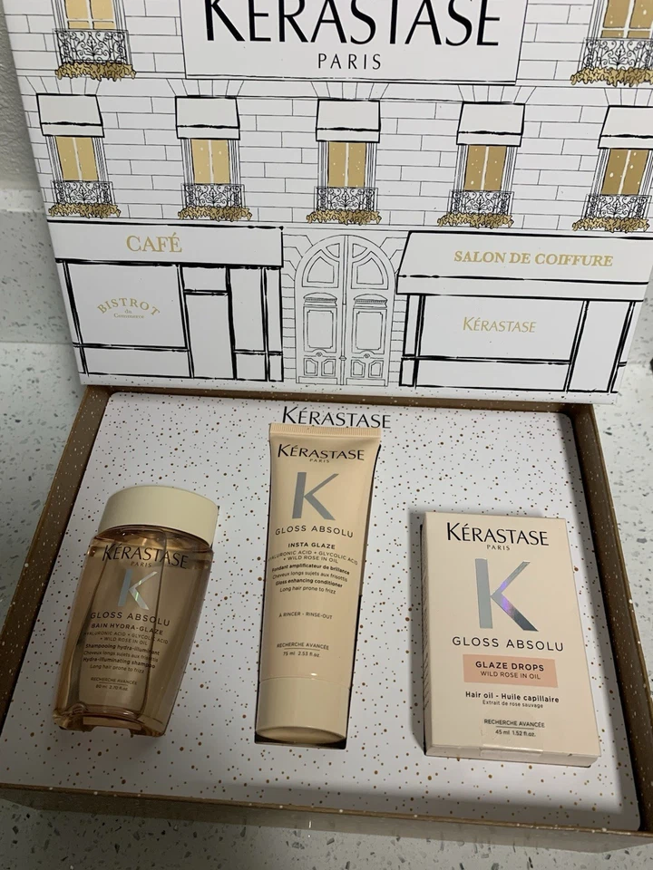 Kerastase Brillo Absolu Trio Set con Champú Acondicionador y Gotas Esmalte Foto 1 de 4