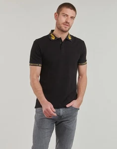 Versace Jeans Couture schwarzes Polo mit Barockkragen - luxuriöse Details, zeitlos - Bild 1 von 5