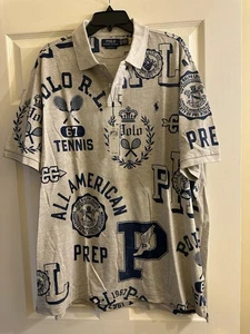 NWT Polo Ralph Lauren Classic Fit Mesh Graphic Print Shirt XXLarge $166 - Picture 1 of 4