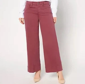 NYDJ Teresa Wide Leg Ankle Jeans Hose 3" Wide Hem Lift Tuck Tavern 10 NEU - Bild 1 von 9