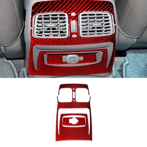 2Pcs For Hyundai Azera 06-11 Red Carbon Fiber Rear Air Vent Outlet Panel Cover - Picture 1 of 9