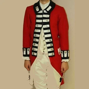 New 1775th-83th Marine Crop Red Men Wool British Military Jacket, Only Coat Sale - Picture 1 of 4