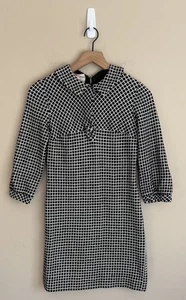 Dress Mini Vintage Mod GoGo 60s 70s Candy Jrs Check Womens Size XXS XS Black - Picture 1 of 6