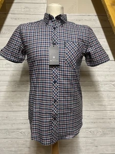 Camisa Ben Sherman Talla Pequeña Azul Denim 100% Algodón Manga Corta Nueva con Etiquetas Precio de venta sugerido por el fabricante 65 GBP - Imagen 1 de 9