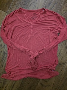 Little Sleepies Women's Longsleeve Top Red Sz Small Bamboo - Picture 1 of 2