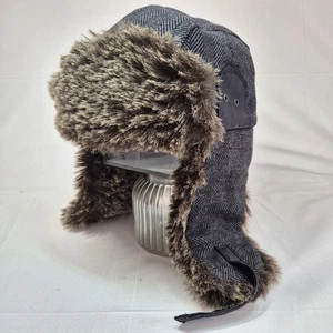 Sandstein Trapper Mütze Herren L/XL grau Kunstfellfutter Hirsch Pirsch Winter Outdoor - Bild 1 von 7