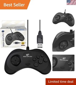 Official Sega Saturn USB Controller Pad Model 2 for Sega Genesis Mini, PS3, P...