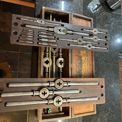 Rare Large Antique Tool Set Die Set Wells Bros. Co.Little Giant 67 1/2Oversized  - Image 1 of 4