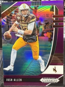 2020 Prizm Draft Picks Josh Allen #56 Purple Prizm Wyoming Buffalo Bills - Bild 1 von 2