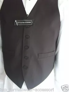 Black Mens-Women Waiters/Wedding Polyester Waistcoat Size 4XL = 48- Labelled 46 - Picture 1 of 4
