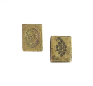 Rare Collectible 2 Different Design Earrings Making Mould Stamp Seal. G46-577 - Picture 1 of 8