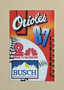 1987 Baltimore Orioles Baseball Pocket Schedule MLB WMAR-TV Busch ⚾️⚾️ - Picture 1 of 2