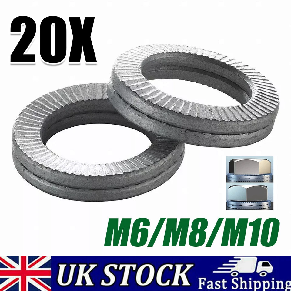 20 PCS M6 M8 M10 For Nord Lock Washers Wedge Lock Washers Delta Protekt New