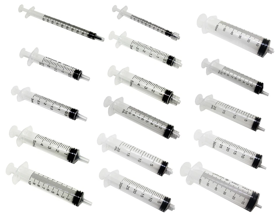 RAYS INJ-LIGHT Sterile Rays Syringes 60ml 30ml 20ml 10ml 5ml 3ml 2ml 1ml Free P+P UK CE Quality