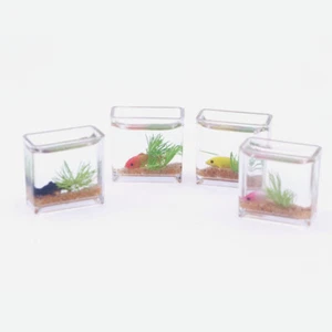 4 Pcs Goldfish Tank Model Mini Aquarium Toy House Decorations Micro Landscape - Picture 1 of 12