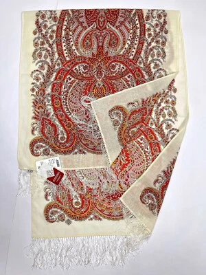 PAVLOVO POSAD Scarf Rectangle Wool in Traditional Ornament - Image 1 of 4
