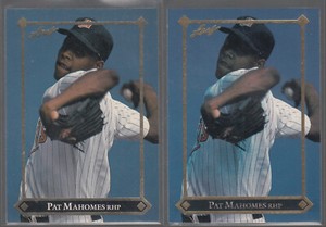 PAT MAHOMES 1992 Leaf Gold Leaf Rookies #BC-17 RC Inking Error Variation Oddball