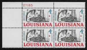 US Scott #1197, Plate Block #27185 1962 Louisiana 4c FVF MNH Upper Left - Picture 1 of 1