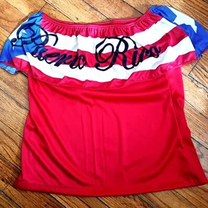 Puerto Rico Flag-Designed Top Blouse for Babies Kids Girls - Picture 1 of 2