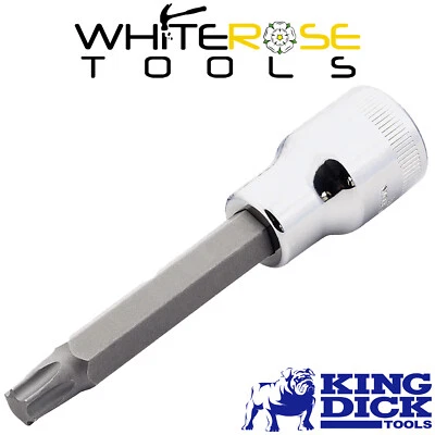 King Dick Torx Socket 3/8" Drive Trx Bit Long Male Trx-Star T20-T50 Choose Size - Image 1 of 2